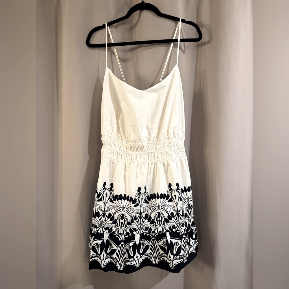 Anthropologie White and Black Dress